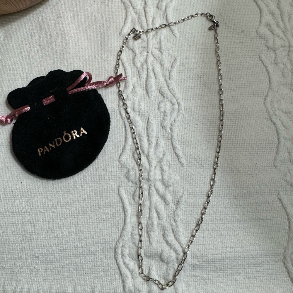 Authentic Pandora Sterling Silver necklace for charms